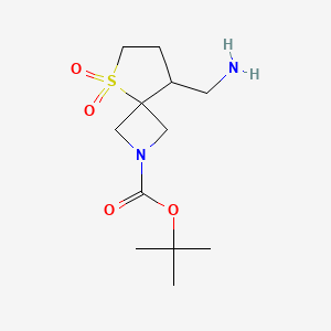 molecular formula C12H22N2O4S B11835141 Tert-butyl 8-(aminomethyl)-5-thia-2-azaspiro[3.4]octane-2-carboxylate 5,5-dioxide 