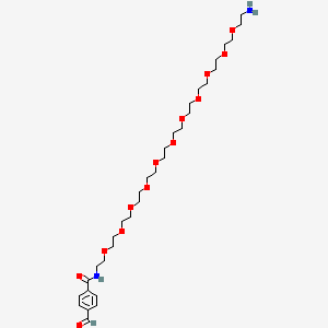 molecular formula C32H56N2O13 B11835213 Ald-Ph-amido-PEG11-C2-NH2 