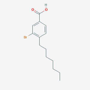 molecular formula C14H19BrO2 B11835244 3-Bromo-4-heptylbenzoic acid CAS No. 81719-19-9