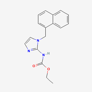 molecular formula C17H17N3O2 B11835292 Ethyl {1-[(naphthalen-1-yl)methyl]-1H-imidazol-2-yl}carbamate CAS No. 647851-00-1