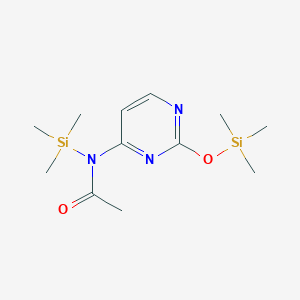 molecular formula C12H23N3O2Si2 B11835304 Acetamide, N-(trimethylsilyl)-N-[2-[(trimethylsilyl)oxy]-4-pyrimidinyl]- CAS No. 18027-23-1