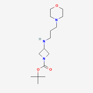 molecular formula C15H29N3O3 B11835355 tert-Butyl 3-((3-morpholinopropyl)amino)azetidine-1-carboxylate CAS No. 887581-03-5