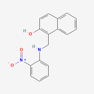 molecular formula C17H14N2O3 B11835372 1-{[(2-Nitrophenyl)amino]methyl}naphthalen-2-ol CAS No. 6638-94-4
