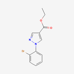 molecular formula C12H11BrN2O2 B11835374 Ethyl 1-(2-bromophenyl)-1H-pyrazole-4-carboxylate CAS No. 1245258-67-6