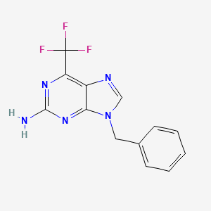 molecular formula C13H10F3N5 B11835377 9-Benzyl-6-(trifluoromethyl)-9h-purin-2-amine CAS No. 1643-91-0