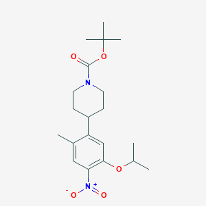 molecular formula C20H30N2O5 B11835378 Tert-butyl 4-(5-isopropoxy-2-methyl-4-nitrophenyl)piperidine-1-carboxylate 