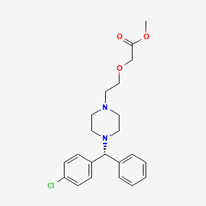 molecular formula C22H27ClN2O3 B11835393 methyl (R)-2-(2-(4-((4-chlorophenyl)(phenyl)methyl)piperazin-1-yl)ethoxy)acetate 