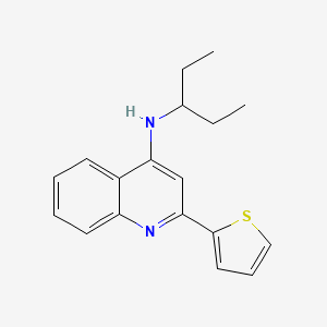 molecular formula C18H20N2S B11835538 N-(Pentan-3-yl)-2-(thiophen-2-yl)quinolin-4-amine CAS No. 853328-22-0