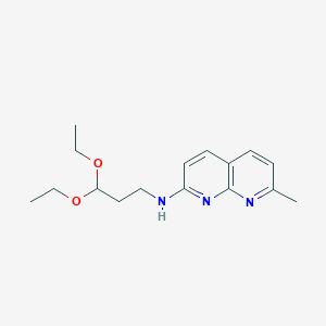 molecular formula C16H23N3O2 B11835544 N-(3,3-Diethoxypropyl)-7-methyl-1,8-naphthyridin-2-amine CAS No. 656826-80-1