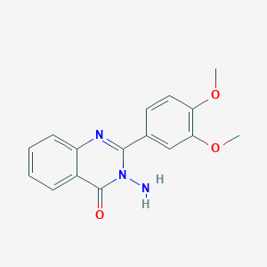 molecular formula C16H15N3O3 B11835562 3-Amino-2-(3,4-dimethoxyphenyl)quinazolin-4(3H)-one 