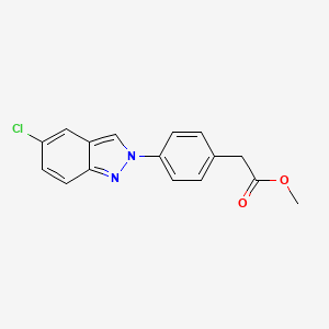molecular formula C16H13ClN2O2 B11835565 Methyl [4-(5-chloro-2H-indazol-2-yl)phenyl]acetate CAS No. 110127-25-8