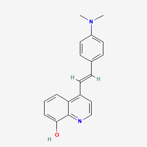 molecular formula C19H18N2O B11835755 4-(2-(4-(Dimethylamino)phenyl)vinyl)-8-quinolinol CAS No. 1351448-85-5