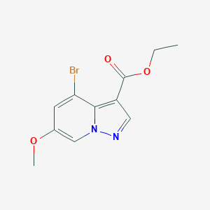 molecular formula C11H11BrN2O3 B11835862 Ethyl 4-bromo-6-methoxypyrazolo[1,5-A]pyridine-3-carboxylate 