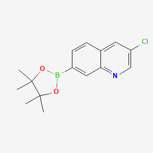 molecular formula C15H17BClNO2 B11835948 3-Chloro-7-(4,4,5,5-tetramethyl-1,3,2-dioxaborolan-2-yl)quinoline 