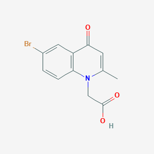 molecular formula C12H10BrNO3 B11836051 2-(6-Bromo-2-methyl-4-oxoquinolin-1(4H)-yl)acetic acid 