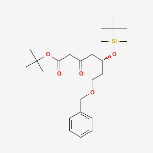 molecular formula C24H40O5Si B11836053 tert-butyl (R)-7-(benzyloxy)-5-((tert-butyldimethylsilyl)oxy)-3-oxoheptanoate 