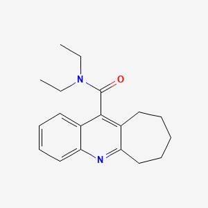 molecular formula C19H24N2O B11836254 N,N-diethyl-7,8,9,10-tetrahydro-6H-cyclohepta[b]quinoline-11-carboxamide CAS No. 7101-64-6