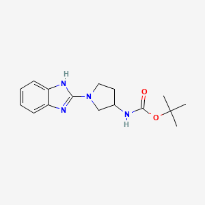 molecular formula C16H22N4O2 B11836327 tert-butyl (1-(1H-benzo[d]imidazol-2-yl)pyrrolidin-3-yl)carbamate 