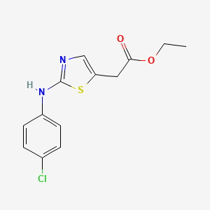molecular formula C13H13ClN2O2S B11836402 Ethyl 2-(2-((4-chlorophenyl)amino)thiazol-5-yl)acetate 