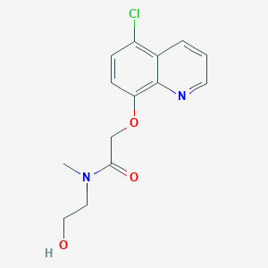 molecular formula C14H15ClN2O3 B11836497 2-((5-Chloroquinolin-8-yl)oxy)-N-(2-hydroxyethyl)-N-methylacetamide CAS No. 88350-45-2