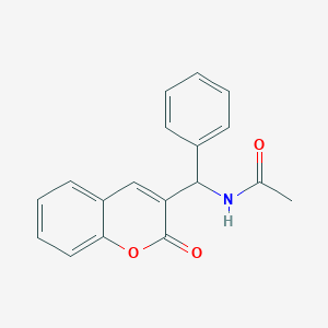 molecular formula C18H15NO3 B11836518 N-((2-oxo-2H-chromen-3-yl)(phenyl)methyl)acetamide CAS No. 92508-56-0