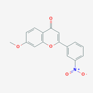 molecular formula C16H11NO5 B11836525 7-Methoxy-2-(3-nitrophenyl)chromen-4-one CAS No. 744203-16-5