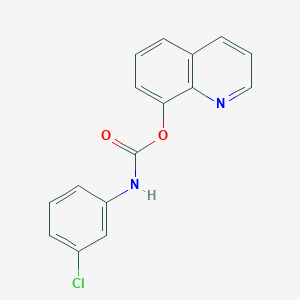 molecular formula C16H11ClN2O2 B11836536 Quinolin-8-yl (3-chlorophenyl)carbamate CAS No. 14628-08-1