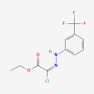 molecular formula C11H10ClF3N2O2 B11836705 Ethyl 2-chloro-2-{2-[3-(trifluoromethyl)phenyl]-hydrazono}acetate 