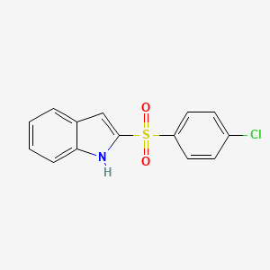 molecular formula C14H10ClNO2S B11836716 2-((4-Chlorophenyl)sulfonyl)-1H-indole 