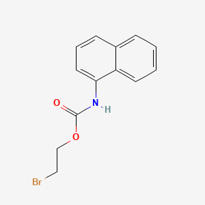 molecular formula C13H12BrNO2 B11836733 Carbamic acid, (1-naphthyl)-, 2-(bromoethyl) ester CAS No. 25216-26-6