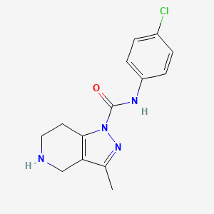 molecular formula C14H15ClN4O B11836752 N-(4-Chlorophenyl)-3-methyl-4,5,6,7-tetrahydro-1H-pyrazolo[4,3-C]pyridine-1-carboxamide 
