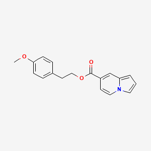 molecular formula C18H17NO3 B11836753 4-Methoxyphenethyl indolizine-7-carboxylate 