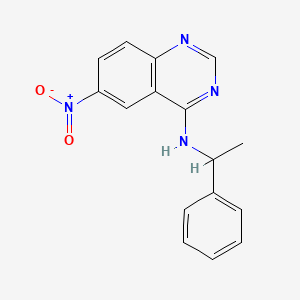 molecular formula C16H14N4O2 B11836763 6-Nitro-N-(1-phenylethyl)quinazolin-4-amine CAS No. 676565-79-0