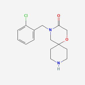 molecular formula C15H19ClN2O2 B11836771 4-(2-Chlorobenzyl)-1-oxa-4,9-diazaspiro[5.5]undecan-3-one 