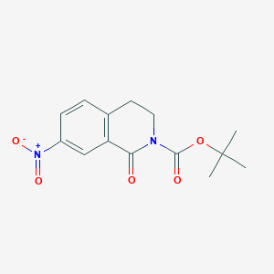 molecular formula C14H16N2O5 B11836793 tert-Butyl 7-nitro-1-oxo-3,4-dihydroisoquinoline-2(1H)-carboxylate 