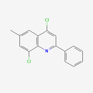 molecular formula C16H11Cl2N B11836803 4,8-Dichloro-6-methyl-2-phenylquinoline CAS No. 1153165-79-7