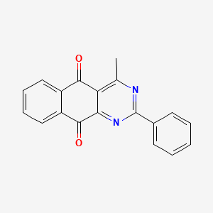 molecular formula C19H12N2O2 B11836815 Benzo[g]quinazoline-5,10-dione, 4-methyl-2-phenyl- CAS No. 61416-91-9