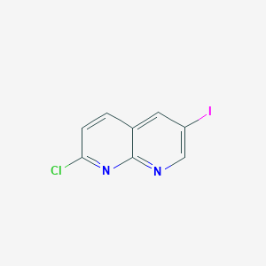 molecular formula C8H4ClIN2 B11836858 2-Chloro-6-iodo-1,8-naphthyridine 