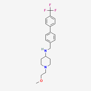 molecular formula C22H27F3N2O B11836863 1-(2-methoxyethyl)-N-[[4-[4-(trifluoromethyl)phenyl]phenyl]methyl]piperidin-4-amine 
