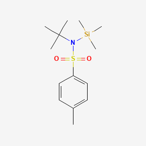 molecular formula C14H25NO2SSi B11836936 N-tert-Butyl-4-methyl-N-(trimethylsilyl)benzene-1-sulfonamide CAS No. 89902-37-4
