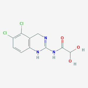 molecular formula C10H9Cl2N3O3 B11836944 Acetamide, N-(5,6-dichloro-1,4-dihydro-2-quinazolinyl)-2,2-dihydroxy- CAS No. 875467-30-4
