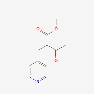 molecular formula C11H13NO3 B11836991 Methyl 2-Acetyl-3-(4-pyridyl)propanoate 