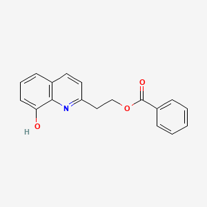 molecular formula C18H15NO3 B11837044 2-(8-Hydroxyquinolin-2-yl)ethyl benzoate 