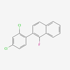 molecular formula C16H9Cl2F B11837068 2-(2,4-Dichlorophenyl)-1-fluoronaphthalene 