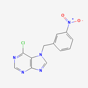 molecular formula C12H8ClN5O2 B11837077 6-Chloro-7-(3-nitrobenzyl)-7h-purine CAS No. 7008-54-0