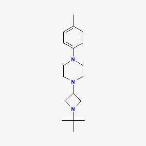 molecular formula C18H29N3 B11837092 1-(1-(tert-Butyl)azetidin-3-yl)-4-(p-tolyl)piperazine 