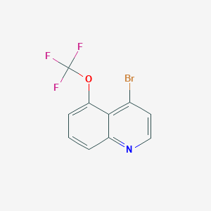 molecular formula C10H5BrF3NO B11837109 4-Bromo-5-(trifluoromethoxy)quinoline 