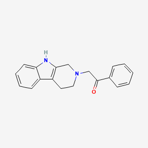molecular formula C19H18N2O B11837181 Ethanone, 1-phenyl-2-(1,3,4,9-tetrahydro-2H-pyrido[3,4-b]indol-2-yl)- CAS No. 111733-93-8