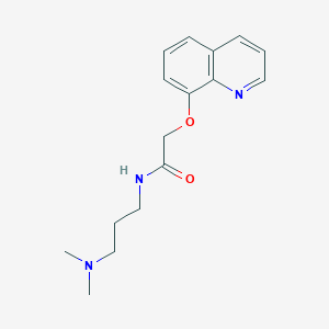 molecular formula C16H21N3O2 B11837194 N-(3-(Dimethylamino)propyl)-2-(quinolin-8-yloxy)acetamide CAS No. 88350-33-8