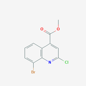 molecular formula C11H7BrClNO2 B11837216 Methyl 8-bromo-2-chloroquinoline-4-carboxylate CAS No. 1260807-86-0